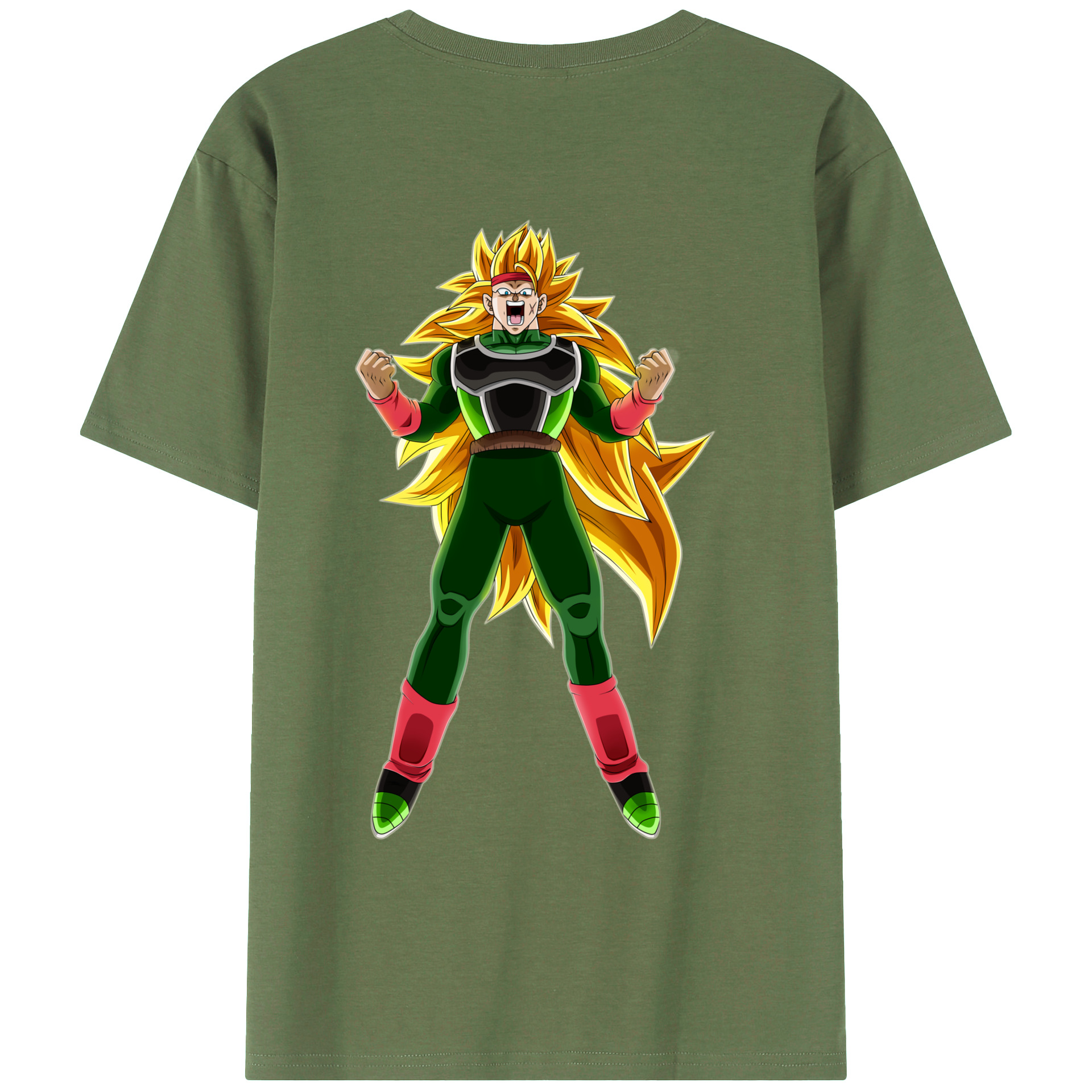 （画像用） ドラゴンボール ブロリー DRAGON BALL Broli 綿100％ メンズ半袖Tシャツ（バックプリント） 通気性